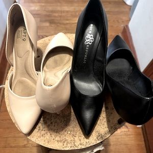 Nude Heels size 8.5 Apt.9 Black Heels Rock Republic 8.5